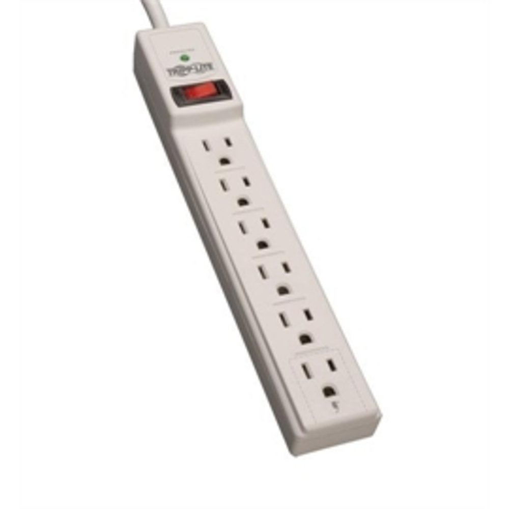 Tripp Lite Surge Suppressor  6-Outlet 6-Feet Cord 120V 15A 720 Joules Gray