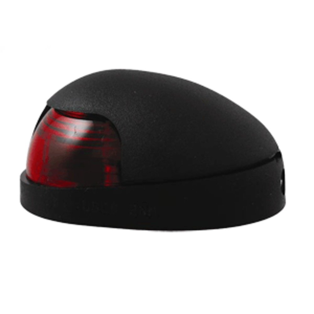 Attwood Quasar 2-Mile Deck Mount, Red Sidelight - 12V - Black Housing