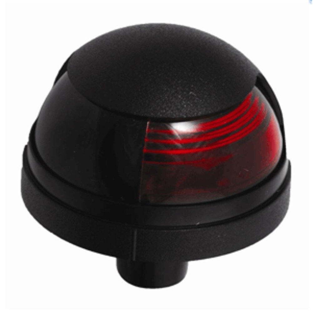 Attwood Pulsar 1-Mile Deck Mount, Red Sidelight - 12V - Black Housing