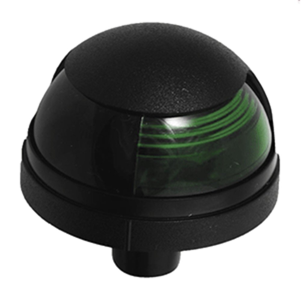 Attwood Pulsar 1-Mile Deck Mount, Green Sidelight - 12V - Black Housing