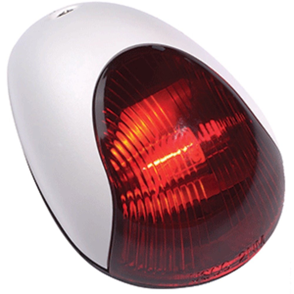 Attwood 2-Mile Vertical Mount, Red Sidelight - 12V - White Plastic Housing