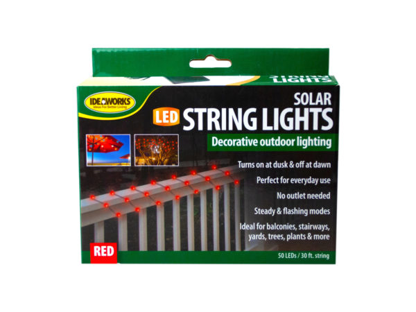 Decorative Outdoor Solar String Lights in Red